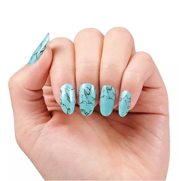 *Retired* Color Street: Mojave Turquoise | Southwestern Blue Stone Marble Frost - Picture 14 of 16